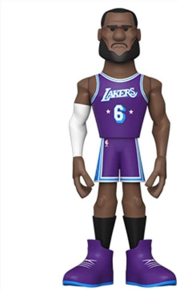 NBA - Lebron James Lakers (Purple Jersey) 5 GOLD Premium Vinyl Figure - A  & D Products NY Corp. Cool Toy Den