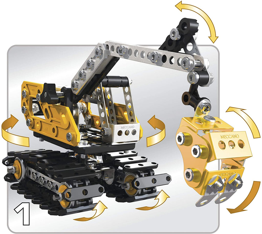 ERECTOR Excavadora y Bulldozer en Juego de construcción de