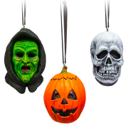 Halloween Movie - Halloween III Season of the Witch Silver Shamrock 3 pc Ornament Boxed Set by Trick or Treat Studios
