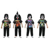 KISS BAND - Ben Cooper Costume Set of 4-pc Clothed Figures by NECA
