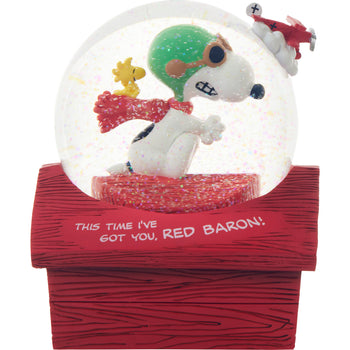 Peanuts - Snoopy This Time I’ve Got You, Red Baron! Musical Snow Globe by Precious Moments Inc.
