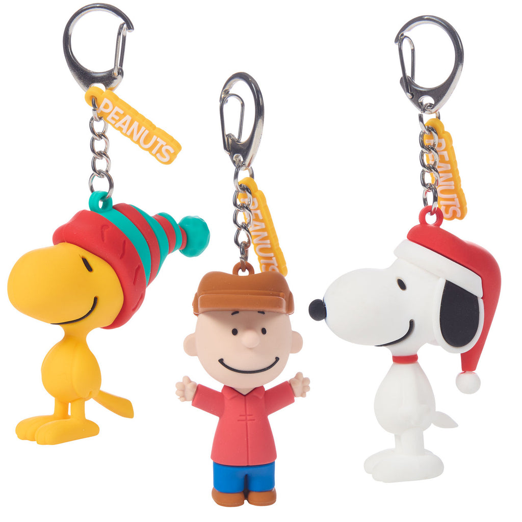 Peanuts - Holiday Set Of 3 Backpack Clips by Precious Moments Inc.
