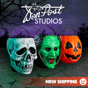 Don Post Studio - PUMPKIN, WITCH, and SKULL Set of 3-pcs Candy Pails by Trick or Treat Studios