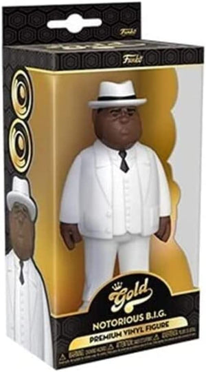 Notorious B.I.G. -  Biggie Smalls in White Suit Hip Hop 5" GOLD Premium Vinyl Figure