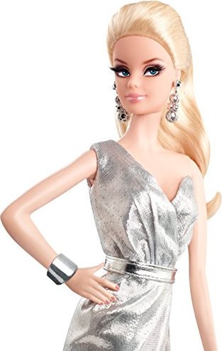 barbie doll silver dress Barbie Princess Glitter Silver/Pink Dress 2009 Mattel Doll. Used