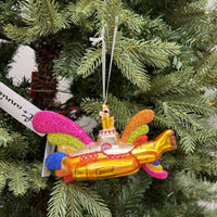Beatles - Colorful Yellow Submarine GLASS Ornament by Kat & Annie