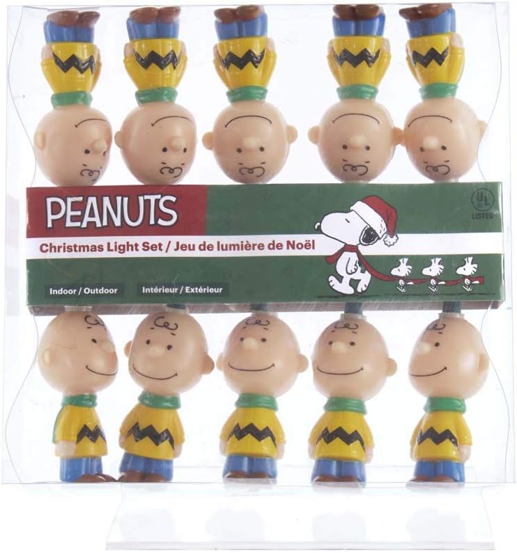 Peanuts - UL 10-Light LED Charlie Brown Light Set by Kurt Adler Inc.
