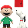 PEANUTS - Charlie Brown & Snoopy Caroling 2pk (Diorama Box) 3.75" ReAction Figures by Super 7