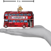 Rolling Stones - British Bus Glitter Album Cover GLASS Ornament by OWC
