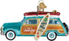 The BEACH BOYS - Surfin' Woody Station Wagon Glitter GLASS Ornament by OWC