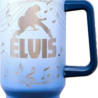 Elvis Presley - Elvis Etched 40oz Stainless Steel Travel Mug by Spoontiques, Inc.