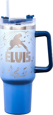Elvis Presley - Elvis Etched 40oz Stainless Steel Travel Mug by Spoontiques, Inc.