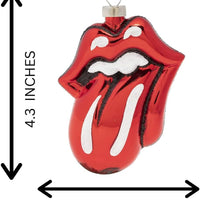 Rolling Stones - Red Lips GLASS Ornament by Kat & Annie