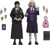 WEDNESDAY TV Netflix - Wednesday Addams (Nevermore Uniform) and Enid 8" Clothed Action Figure 2-Pack by NECA