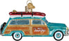 The BEACH BOYS - Surfin' Woody Station Wagon Glitter GLASS Ornament by OWC