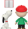 PEANUTS - Charlie Brown & Snoopy Caroling 2pk (Diorama Box) 3.75" ReAction Figures by Super 7