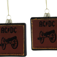 AC/DC - Album Cover 2-pc 3.5-Inch Glass Ornaments by Kurt Adler Inc.