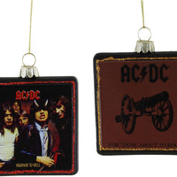 AC/DC - Album Cover 2-pc 3.5-Inch Glass Ornaments by Kurt Adler Inc.