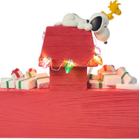 Peanuts - Snoopy & Woodstock MERRY Lighted Resin Figurine by Precious Moments Inc.