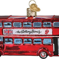 Rolling Stones - British Bus Glitter Album Cover GLASS Ornament by OWC