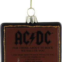 AC/DC - Album Cover 2-pc 3.5-Inch Glass Ornaments by Kurt Adler Inc.