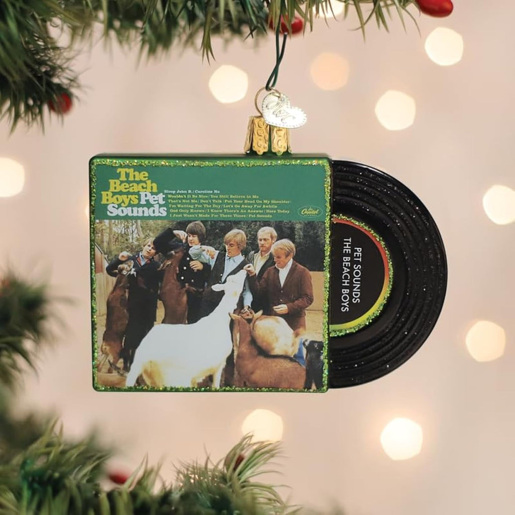 The BEACH BOYS - Pet Sounds Glitter Album Cover GLASS Ornament by OWC