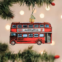 Rolling Stones - British Bus Glitter Album Cover GLASS Ornament by OWC