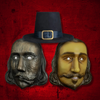 Thanksgiving Movie - John Carver Pilgrim Hat with Regular & BURNT Injection Mask by Trick or Treat Studios