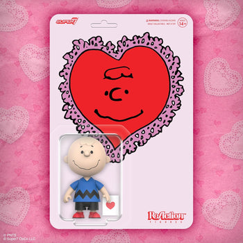 PEANUTS - Charlie Brown Valentine's Day  3.75" ReAction Figure by Super 7