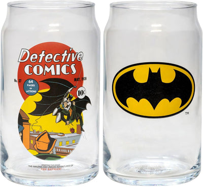DC Comics - BATMAN 2-pc Glass Set in Colorful Decorative Gift Box by Spoontiques, Inc.