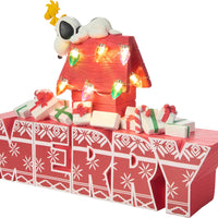 Peanuts - Snoopy & Woodstock MERRY Lighted Resin Figurine by Precious Moments Inc.