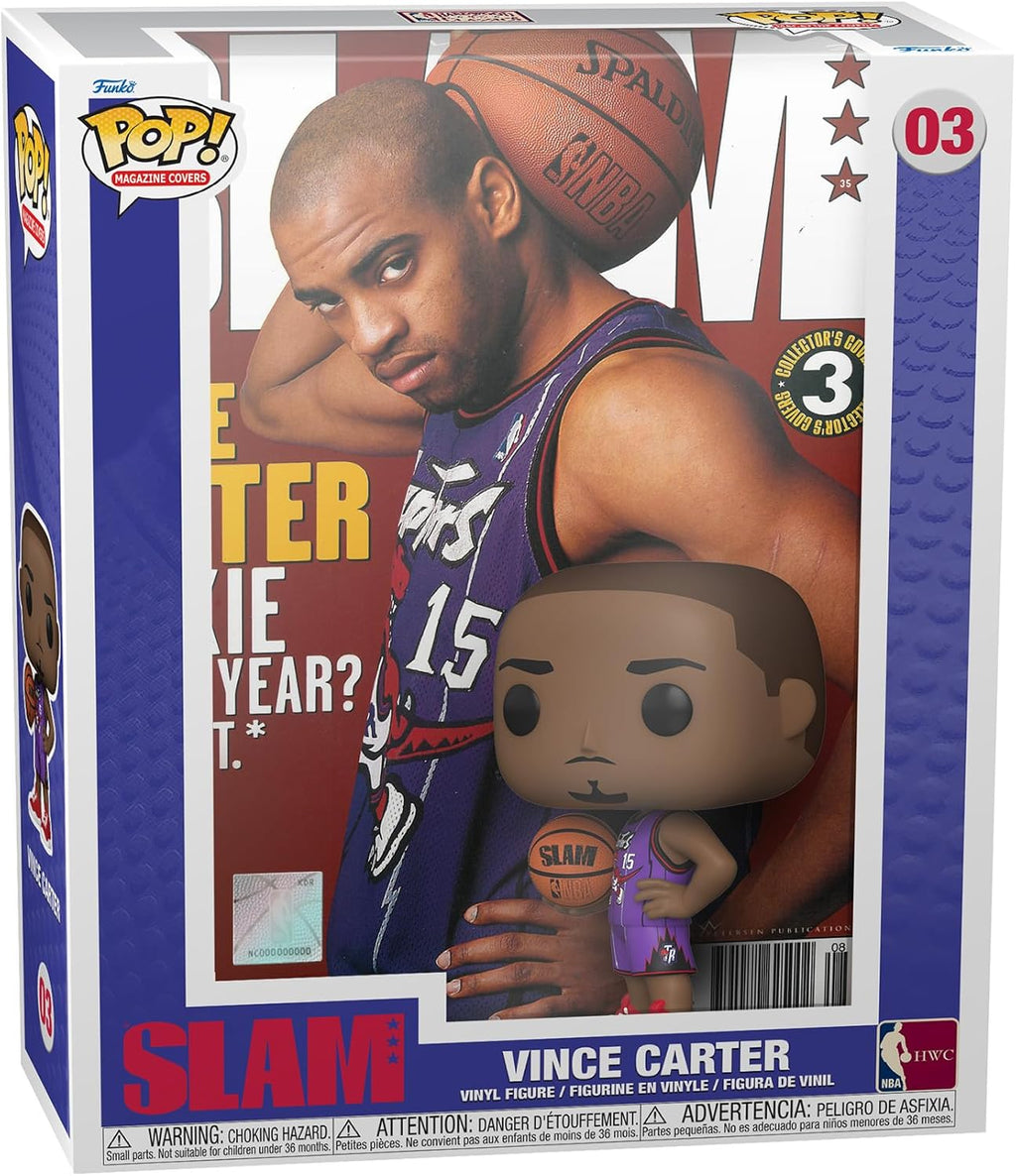 NBA Cover - SLAM:  VINCE CARTER Funko Pop! Vinyl Figure in Slam Magazine NBA Book Cover Hard Shell Case