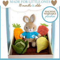 Beatrix Potter's Peter Rabbit  - Wooden Garden Wagon & Plush Veggie Play Set by Kids Preferred