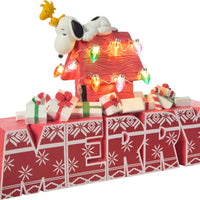 Peanuts - Snoopy & Woodstock MERRY Lighted Resin Figurine by Precious Moments Inc.