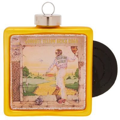 Elton John - Goodbye Yellow Brick Road Album Cover GLASS Ornament by Kat & Annie