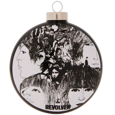 Beatles - Revolver Album Cover round GLASS Ornament by Kat & Annie
