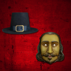 Thanksgiving Movie - John Carver Pilgrim Hat & Injection Mask by Trick or Treat Studios
