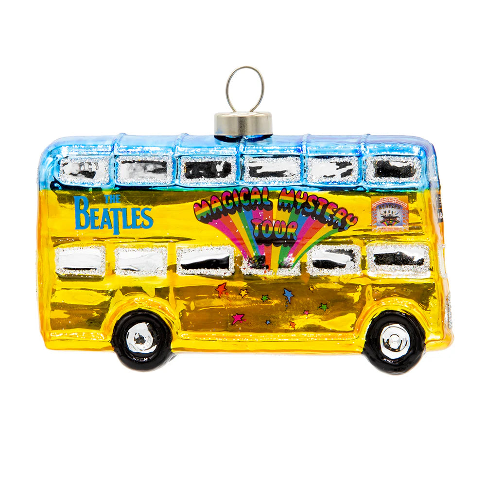 Beatles - Magical Mystery Tour Bus GLASS Ornament by Kat & Annie