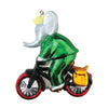 BABAR The Elephant - Riding Around Town Babar GLASS Ornament by Kat & Annie