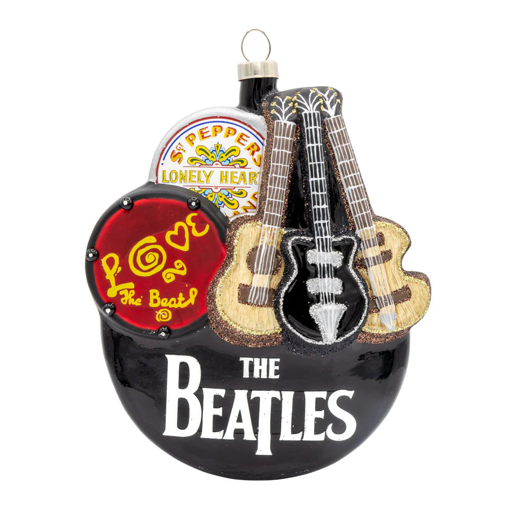 Beatles - Rocking Holiday GLASS Ornament by Kat & Annie