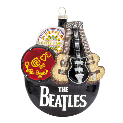Beatles - Rocking Holiday GLASS Ornament by Kat & Annie