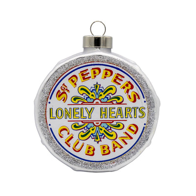 Beatles - Sgt. Pepper's Drum GLASS Ornament by Kat & Annie