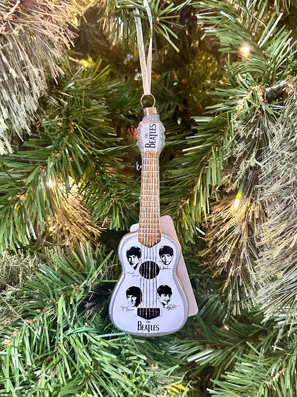 Beatles - Iconic Guitar GLASS Ornament by Kat & Annie