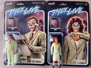 They Live - GLOW IN THE DARK Male Ghoul and Female Ghoul Set of 2 pcs 3 3/3" ReAction Figures by Super 7