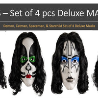 KISS Band - SET of 4-pcs Deluxe Face Masks by Trick or Treat Studios *Pre-Order*