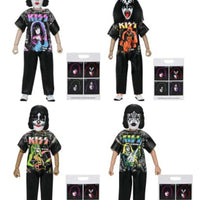 KISS BAND - Ben Cooper Costume Set of 4-pc Clothed Figures by NECA