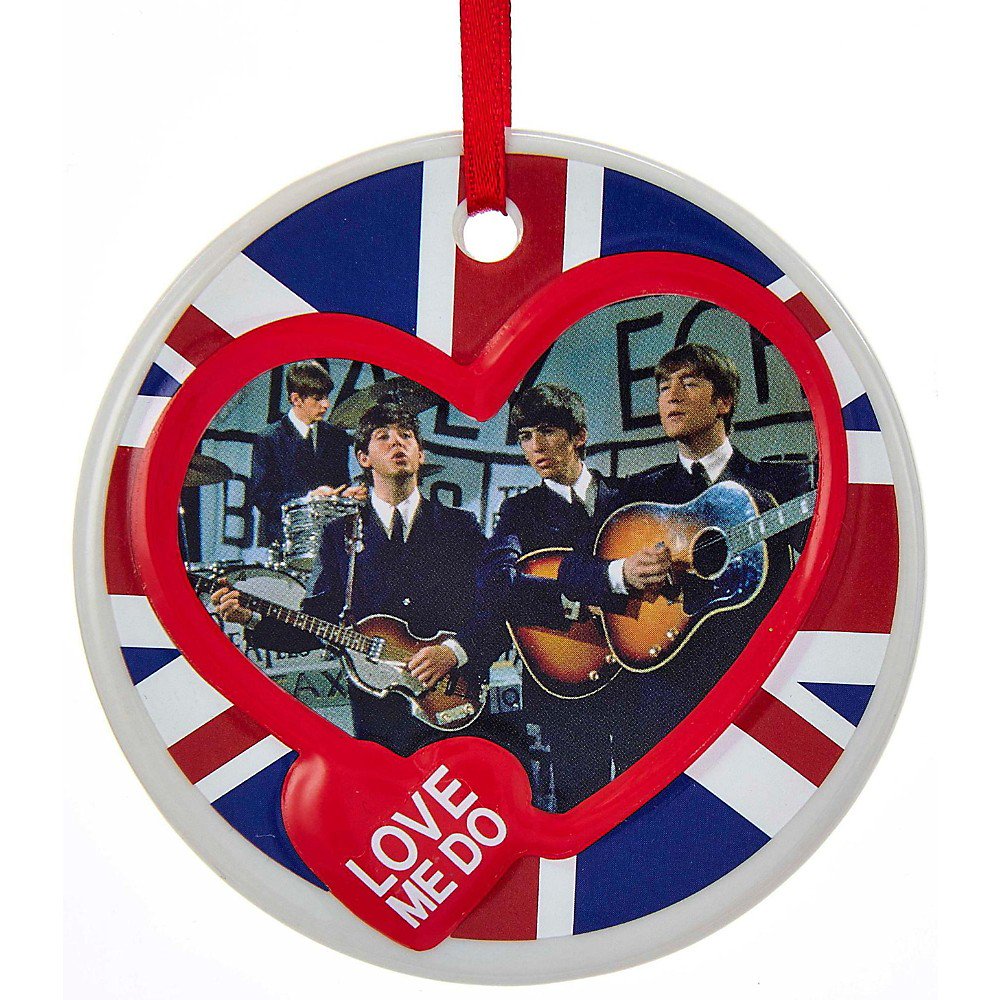 Beatles - Love Me Do Porcelain Disc Ornament by Kurt Adler Inc.