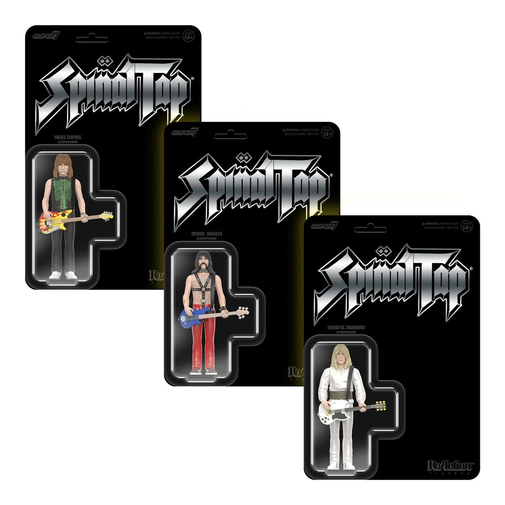 SPINAL TAP-Wave 1 CLASSIC Set of 3-pcs 3 3/4-Inch ReAction Figures by Super 7