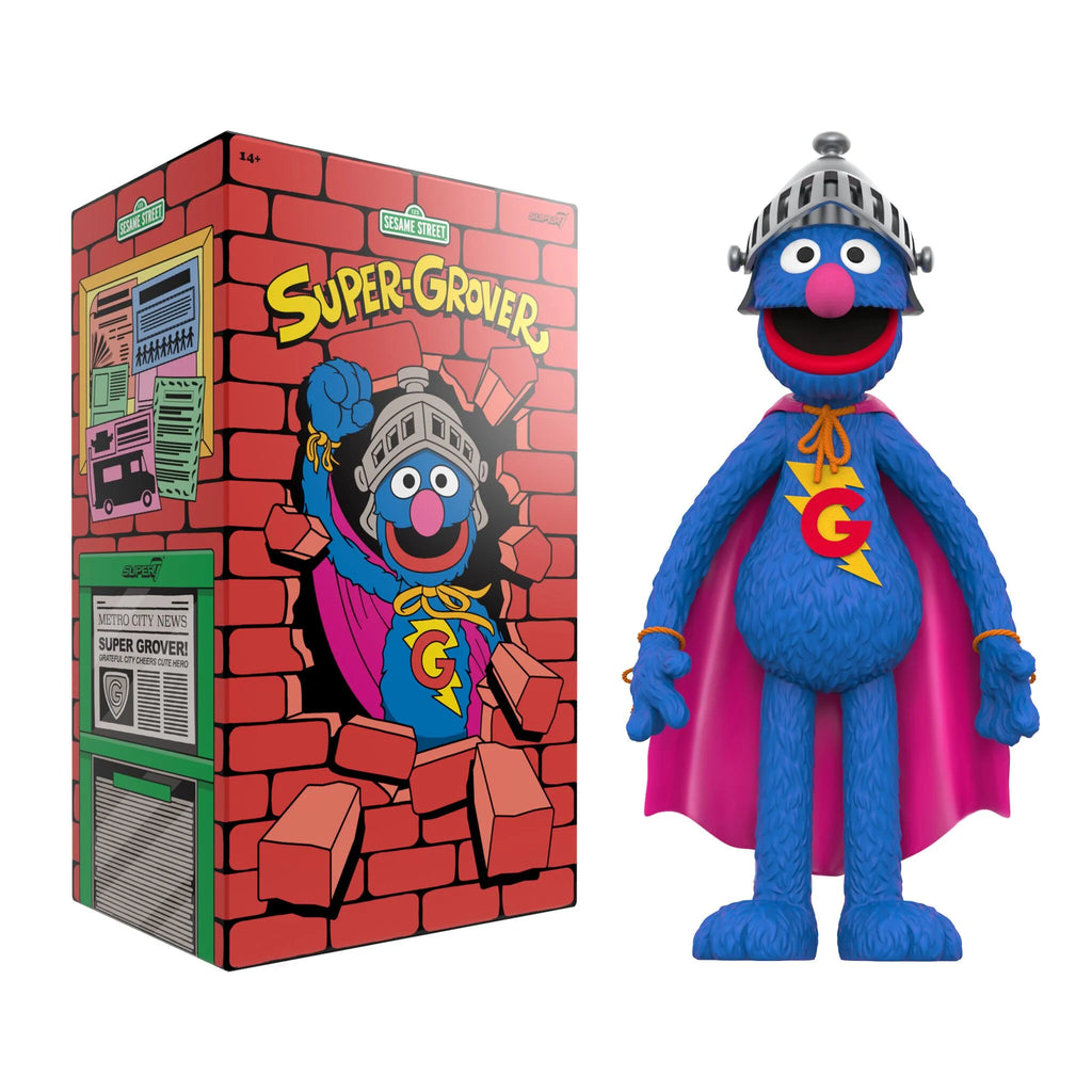 Sesame Street -Super Grover Premium Supersize Vinyl Figure by Super 7