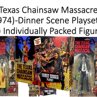 Texas Chainsaw Massacre (1974) - Dinner Scene Playset & (4) Individually Packed Action Figures by Trick or Treat Studios